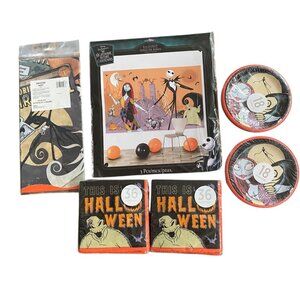 Nightmare Before Christmas Party Set Tablecover Wall Decor Napkins Halloween Lot